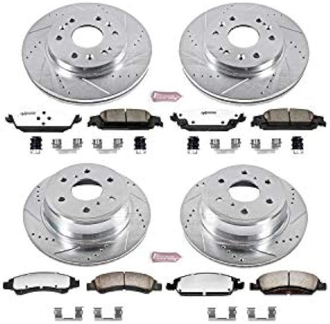 Power Stop K6560-36 Z36 Truck & Tow Front and Rear Brake Kit For Escalade Silverado 1500 Suburban Sierra 1500 Yukon (6 Lug)