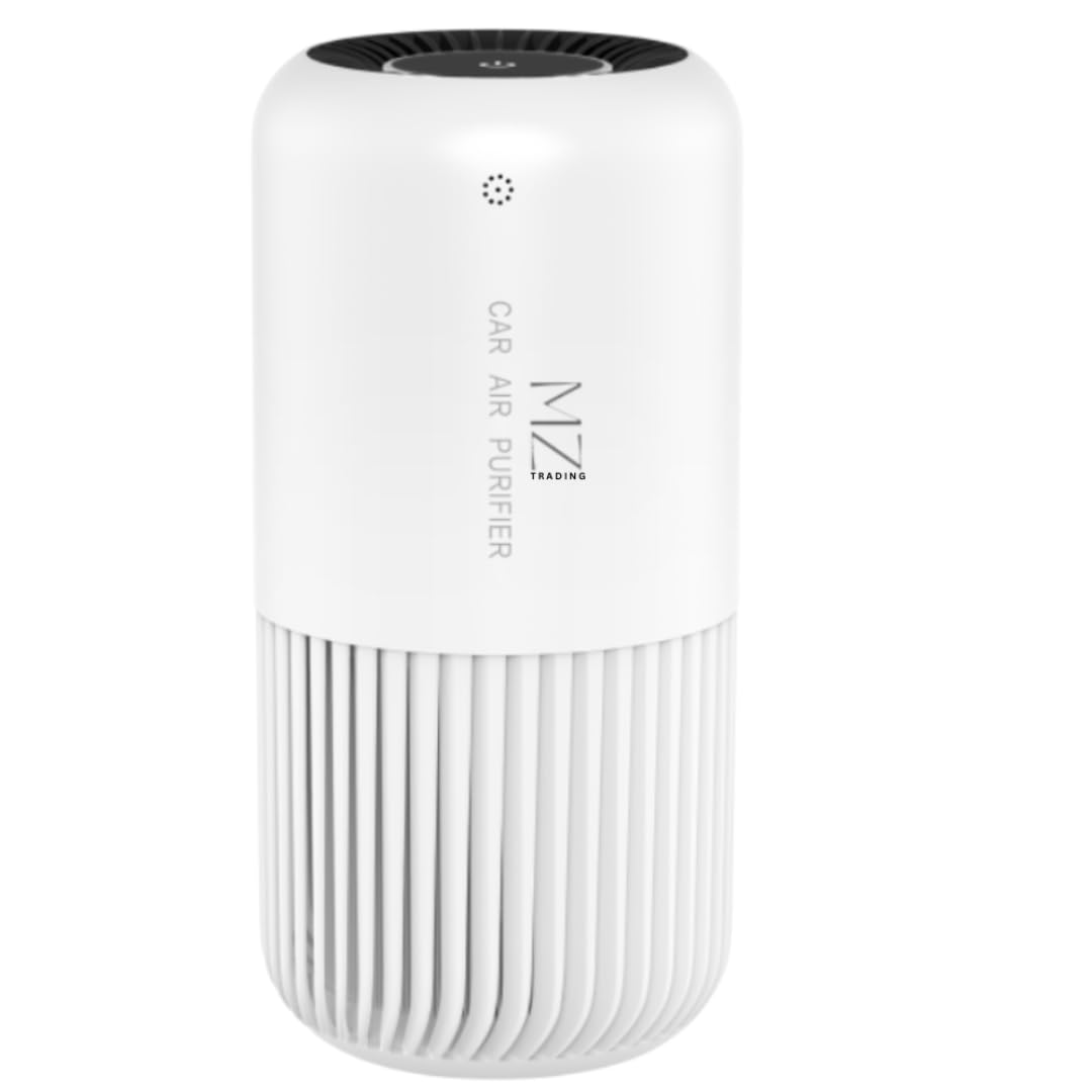 MZ Trading Portable Car Air Purifier: HEPA Filter, Aromatherapy, 90% Smoke Removal, Allergy Relief for Car, Home, Outdoor, and Kitchen Use