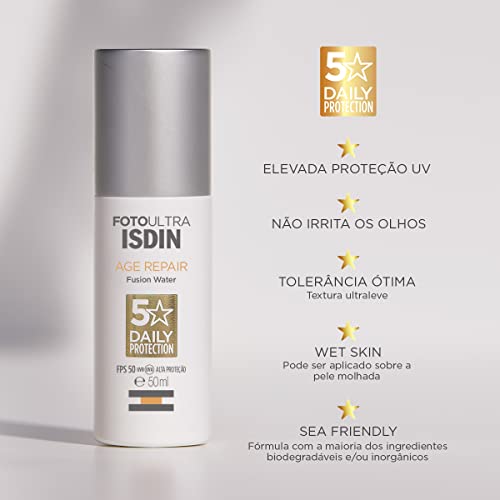 ISDIN Protetor Solar Facial Antiaging Fusion Water5 Stars Age Repair Fps 50