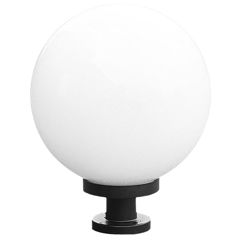 SHERCHPRY Lámpara De Poste Para Exteriores Bola Acrílica 9.64 Pulgadas Luz De Patio Jardín Iluminación De Columna Exterior