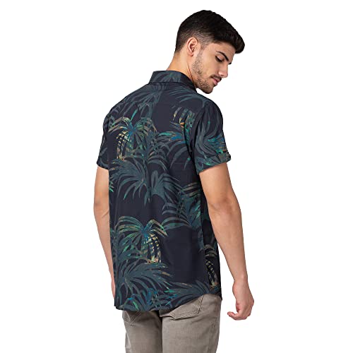 Image of Spykar Men's Regular Fit N /A Half Sleeve Printed Casual Shirts