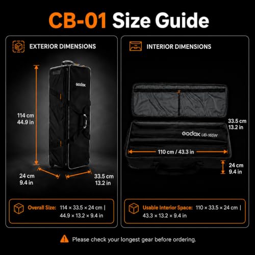 Godox CB-01 44.9Inch Studio Lighting Carrying Bag with UB-008 Umbrella Kit by GODOX - Image 5