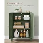 VASAGLE Bathroom Floor Storage Cabinet, Freestanding Bathroom Storage Unit with 2 Adjustable Shelves, 11.8 x 23.6 x 31.5 Inches, Forest Green UBCB060C01 - Image 4