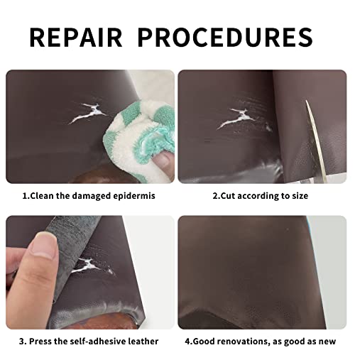 image for Lifeshoon Leather Repair Patch, 35X158 Inch Self Adhesive Leather Repa