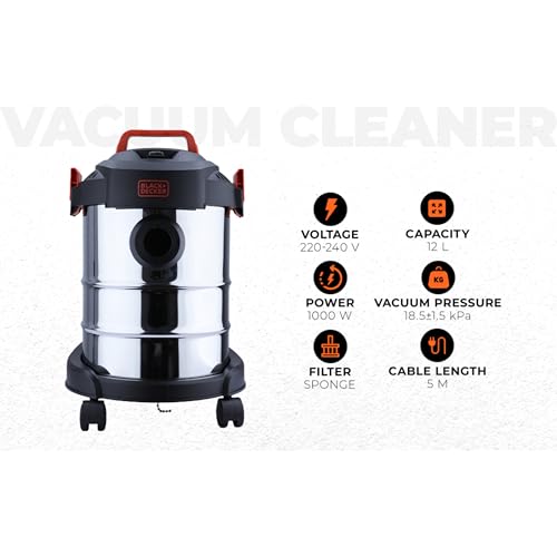 BLACK+DECKER BDWDS12-IN 12L Wet & Dry Vacuum Cleaner - Image 3