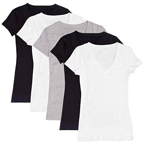 Kit com 5 Blusas Femininas Part.B Decote V