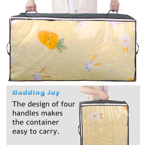 Budding Joy 90L Under Bed Storage Containers, Closet Organizers and Storage Bins, Foldable Underbed Storage Bags for Blankets, Towels, Comforter, Sweaters, Pillows, Linen Sheets, Wrapping Paper by Budding Joy - Image 7