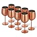 Oak & Steel - 8 Edelstahl Weingläser (540ml) - Matt Roségold/Kupfer - Robust & Unzerbrechlich - Geschenkset für Geburtstage, Hochzeiten & Weihnachten