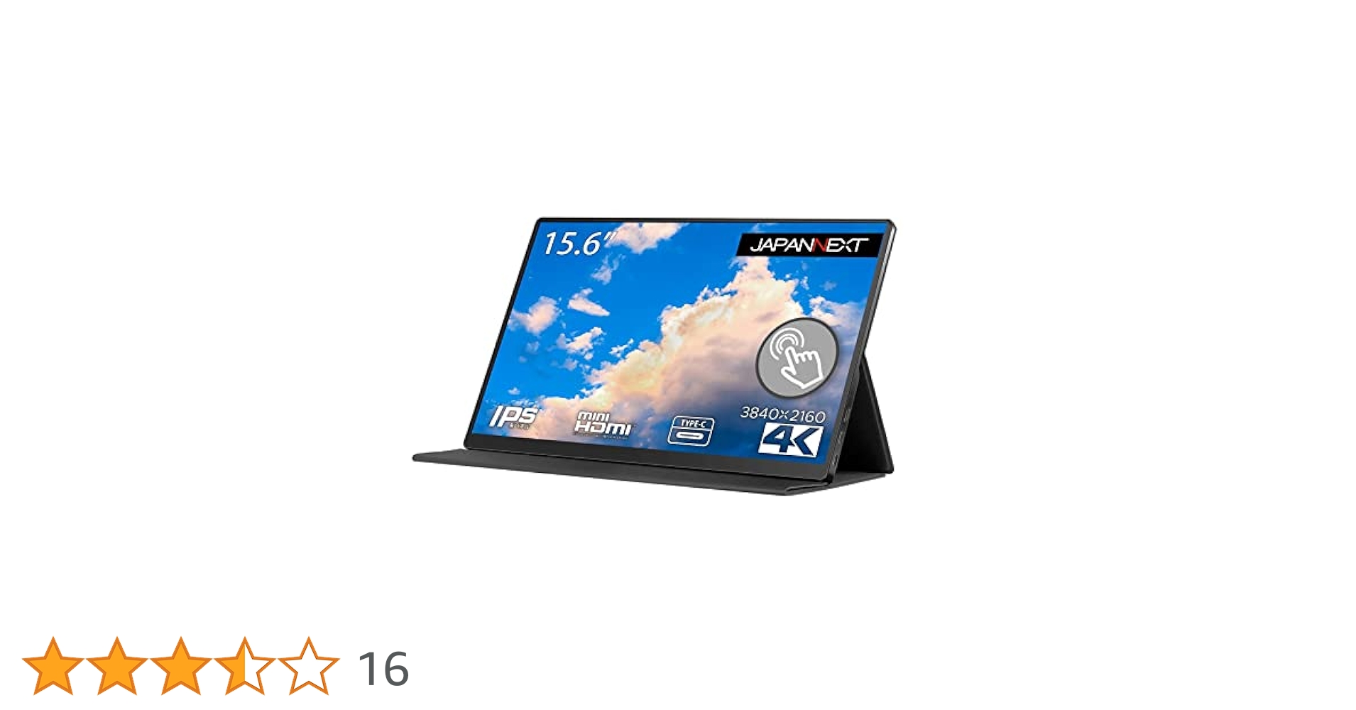 ディスプレイ・モニター本体 JAPANNEXT JN-MD-IPS1562UHDR-T JAPANNEXT JN-MD-IPS1562UHDR-T 15.6型 4Kモバイルモニター