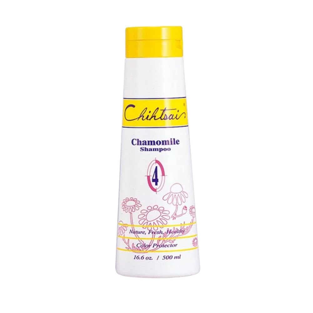 No.4 Chamomile Shampoo (16.6oz/500ml) - Color-protection, Mildly cleanses scalp, Soft & Shine