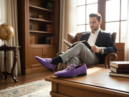 Image of Men's Velvet Designer Classic Dress Tuxedo Smoking Slipper Loafers Slip On Shoes SM-56