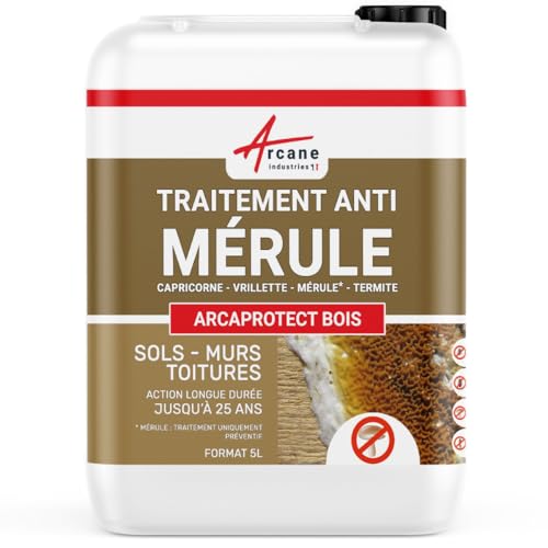 Traitement mérule, produit extérieur ou intérieur - 5 L - ARCANE INDUSTRIES