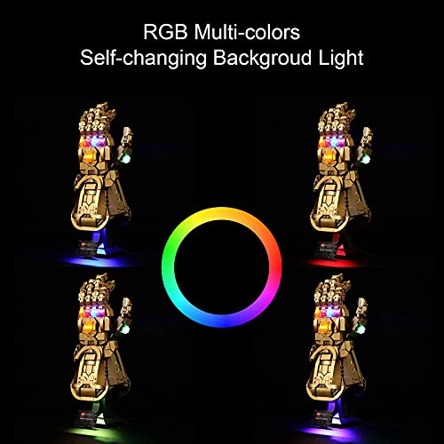 LED-Licht für Lego 76191 Infinity Gauntlet Collectible Bausatz, Dekoration Lichter für Thanos rechte Hand Gauntlet… – Bild 4
