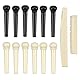 NATUCE Gitarre Brücke Pins, Gitarre Pins mit Knochen Gitarre Sattel und Compensated, Gitarre Bridge Sattel für Klassische und Akustik Gitarre