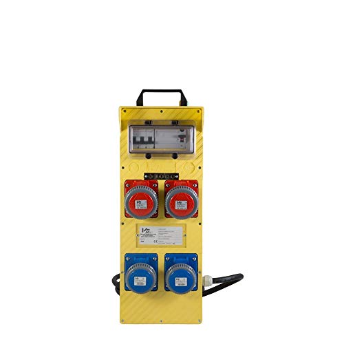 Quadro elettrico 4 PRESE 400V-220V 16A VB serie 380-2-2T portatile da cantiere vetroresina CE dichiarazione di conformità UE