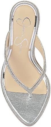 Jessica Simpson Women's Pules Embellished High Heel Sandal Heeled, Silver, 8 | Image 4