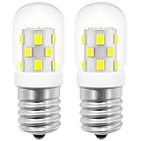 LED Microwave Light Bulbs Under Hood 40W Equivalent - E17 LED Bulb for Stove Range Hood - 3W 125V T7 Dimmable Appliance Light Bulb,400 Lumens, 6000K Daylight, 2 Pack