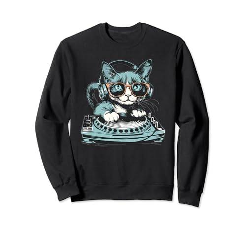Lindo gato DJ Sudadera