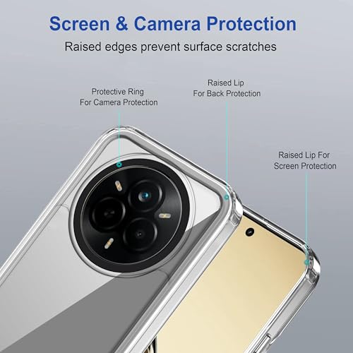 Image of Zapcase Back Case Cover for Realme 14 Pro 5G | Compatible for Realme 14 Pro 5G Back Cover | Case Cover with Camera Protection | (TPU + PC | Transparent)