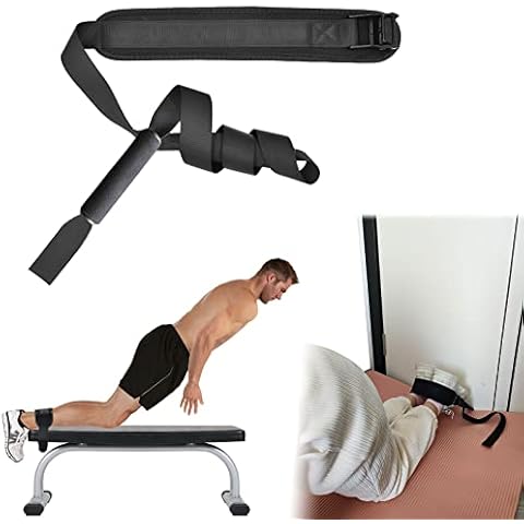 XonyiCos Nordic Hamstring Curl Strap - Nordic Curl Strap & Leg Exercise Assisted Strap for Heavy Duty Exercise Resistance Band for Strength Training and Injury Prevention BLACK Cover