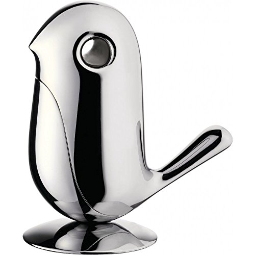 Alessi RT01 Magnetischspender für Büroklammern,Ø 9,5cm, H 10,5cm, Silver
