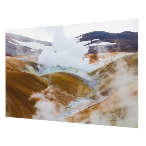 Papier peint intissé avec motif de collines volcaniques