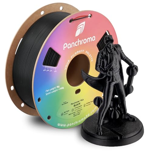 Image of Polymaker Panchroma PLA Black 3D Printer Filament 1.75mm 2KG Bundle, 2x1kg, Easy to Print, High Speed Printing, Tangle Free, AMS Compatible, Perfect for Toys, Decor, Miniatures, Models & Cosplay