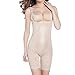 Shymay Women's Mid Thigh Bodysuit Tummy Control Waist Slimming Full Body Girdle, Khaki, Tag size 3XL=US size Medium