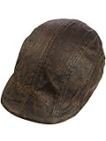 fiebig Gatsby Cap in Vintage Optik Mütze Mützen Flatcap Kappe, Kopfgröße:56, Farben:Antikbraun