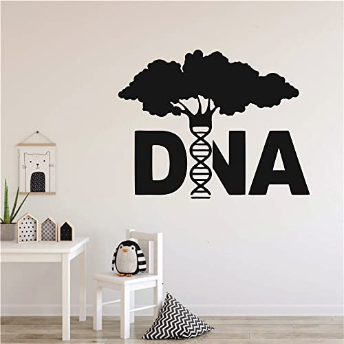 Vinilo decorativo pared Ciencia ADN Árbol 60x47 cm negro