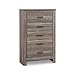 Ashley Furniture Signature Design - Zelen Chest of Drawers - 5 Drawer Dresser - Warm Gray