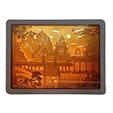 Générique Caisson lumineux,Caissons lumineux 3D,Boîte de lampe d’| Lampe à découper en papier 3D, boîtes d', lumière LED, lampe de nuit, de Table, décoration pour Parents, amoureux, amis