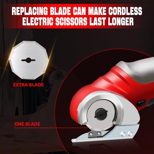 Sahtcaky Tesoura elétrica sem fio, cortador de carpete e papelão de 4,2 V, ferramentas de corte múlt