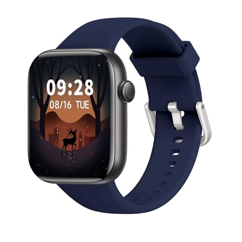 Smartwatch Damen Herren, 1, 85″ HD Touch Fitnessuhr mit Telefonfunktion, 140+Sportmodi Smart Watch Fitness Tracker mit Pulsmesser Schlafmonitor Schrittzähler, IP68 Wasserdicht Sportuhr iOS M