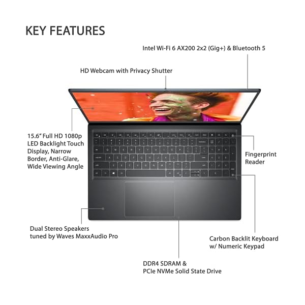 2021-Newest-Dell-Inspiron-5515-Touch-Laptop-156-FHD-LED-Touchscreen-AMD-Ryzen-5-5500U-i7-1065G7-16GB-RAM-512GB-SSD-Webcam-Backlit-Keyboard-Fingerprint-Reader-WiFi-6-Win-10-Home Dell 2022 Newest Inspiron 5515 Laptop, 15.6" Full HD LED Touchscreen, AMD Ryzen 5 5500U, Webcam, Backlit Keyboard, Fingerprint Reader, WiFi, Win 10 Home, Mist Blue (16GB RAM | 512GB PCIe SSD)