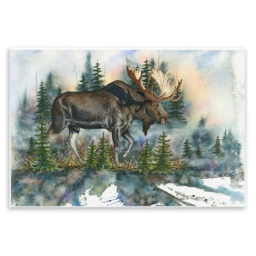Stupell Industries 'Wild Moose Forest Nature Scene'| Wall Plaque Art