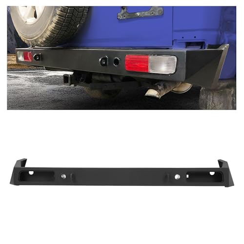 KUAFU Rear Bumper Compatible with 1999-2004 Land Rover Discovery 2 Ⅱ Powder Coated Steel Off-road Black