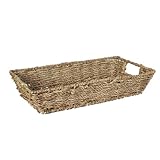 The Lucky Clover Trading Rectangular Tray Basket, Sea Grass