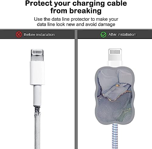 Image of Silicone iPhone Charger Case,Accessories,Protective Case for 18W 20W iPhone 14 13 12 11 Pro Max Fast Charging Cable Adapter Charger, Cute Lightning Data Cable Case for iPhone Charger,(Grey)