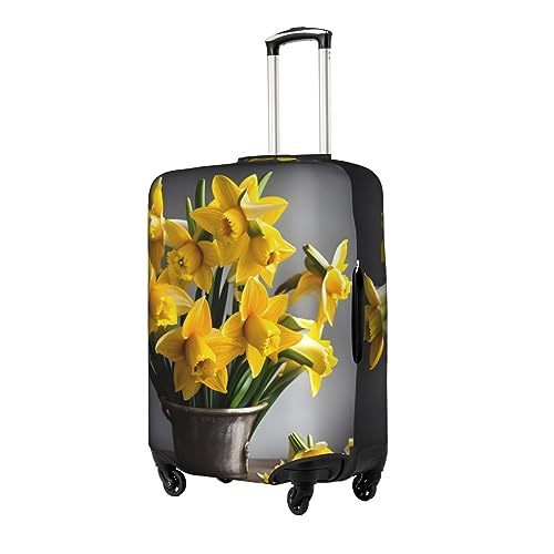 Bouquet Of Daffodils Print Luggage Cover Washable Suitcase Anti-Scratch Suitcase Cover Protective Cover Fits 18-32 Inch2