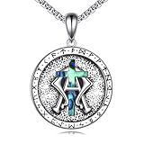 ZPMMPZ Alpha Omega Necklace 925 Sterling Silver Amulet Pendant Christian Symbols Jewelry Gifts for Women Men