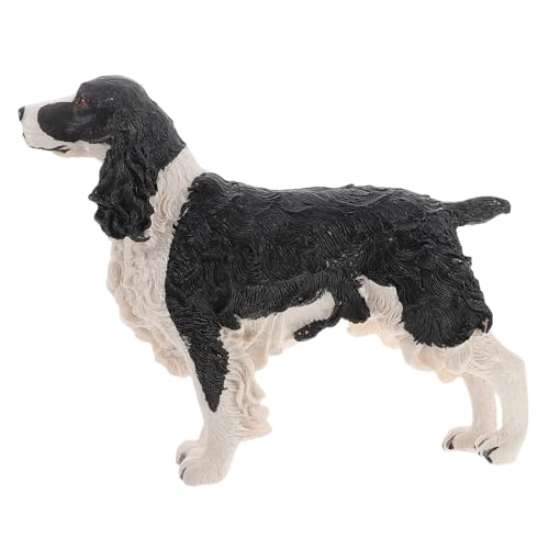Alipis Figura Realista de Perro Spaniel Cachorro de Resina Pintado Mano Decoración Estática para Hogar y Oficina Coleccionable para Adorno Micro Cartoon
