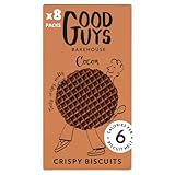 Good Guys Cocoa Crispy Biscuits 8 x Packs. Tasty, Crispy, Low Calorie Snacks. Healthy chocolate biscuits. 80% less sat fat. Only 6 calories each! 8x50g packs - 39 biscuits per pack