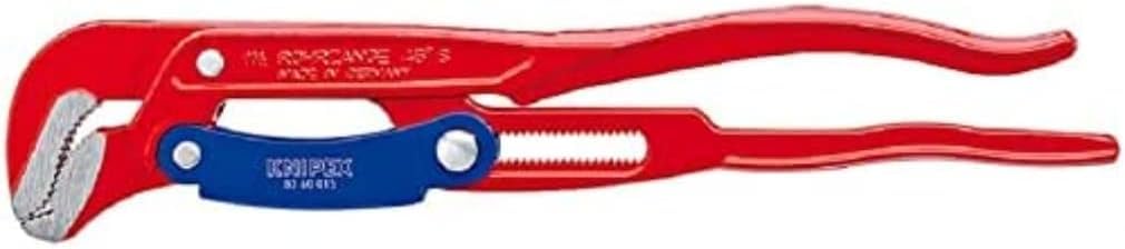 KNIPEX Llave para tubos en forma de S Con ajuste rápido recubierto de pintura pulverizada, rojo 420 mm, 83 60 015