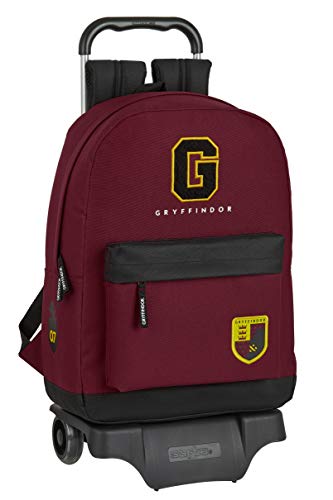 Safta Large Backpack with Trolley Included and Removable Handle of Harry Potter Wizard, 300 x 140 x 430 mm