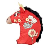 Diseño realista de cabeza de caballo: presenta una construcción con detalles realistas, que incluyen melena y rasgos faciales, lo que lo hace perfecto para entusiastas de los disfraces, coleccionistas o cualquier que celebre el Año del Caballo.