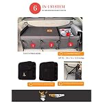 Convertible Large 3 Compartment SUV Trunk Organizer with Cover | Truck Bed Organizer | for Trucks, Cars, SUVs and Groceries with Tie Down Straps. (6 in 1 with Cover, Black) - Image 6