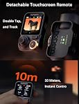 Hohem iSteady M7 Stabilisateur Gimbal pour iPhone Android, AI Suivi de Gimbal 3-Axis Stabilisateur de téléphone avec/CCT RGB Lumière de remplissage, Contrôleur à distance d'écran tactile amovible, Rode extensible encastrable,500g Charge utile