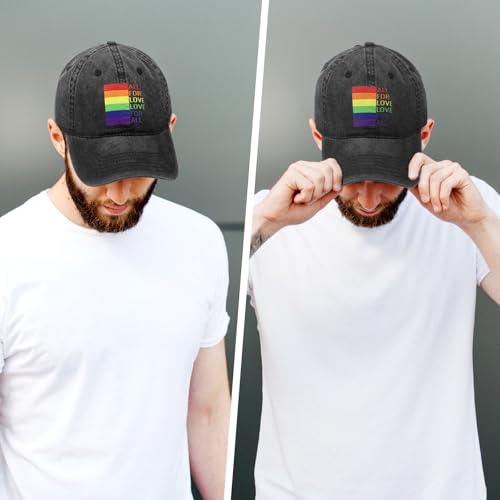 Shyyween Boné de beisebol LGBT orgulho arco-íris boné de beisebol vintage amor é amor boné de beiseb