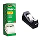 Scotch Magic Tape - Vorteilspack 8 Rollen, 19 mm x 33 m & C38 Schreibtisch Klebebandabroller, schwarz